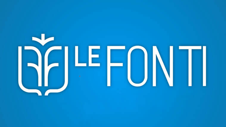 Sfondo con logo Le Fonti TV